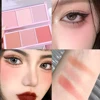 Sweet-colored Blush Plate Pink Brighten Natural Eyeshadow Blusher Powder Peach Long-lasting Face Makeup Blush Palette with Brush 1