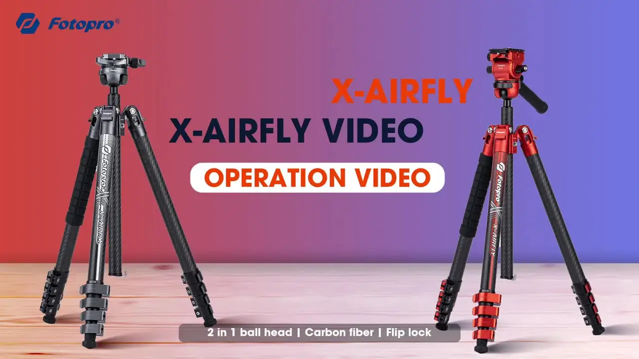 Fotopro x airfly軽量トラベルカメラ三脚、パノラマボール、コンパクト