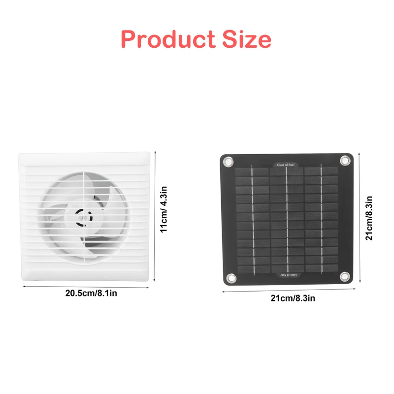 1 Set, Panel Solar De Silicio Monocristalino + Set De Chasis De Ventilador  De 6 Pulgadas, Adecuado Para Ventilador De Escape De Casa De Mascotas De  Baño - Patio, Césped Y Jardín - Temu Spain