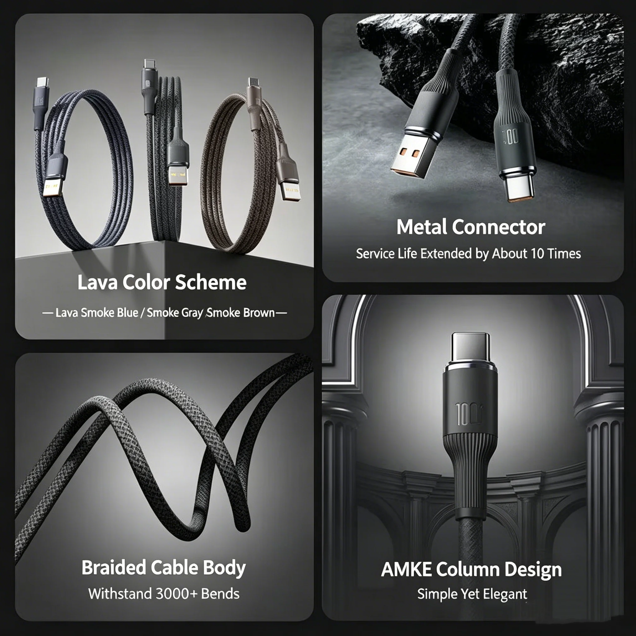 100W PD 고속 충전 케이블 USB-A - Type C 및 듀얼 Type-C 충전기 코드 1M/2M 스마트폰 안드로이드 iPhone15,0.3m 케이블용으로 사용 가능