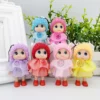 10/5/3/2/1PCS Cute Fashion Kids Plush Dolls Keychain Soft Stuffed Toys Keyring Mini Plush Animals Key Chain Baby Doll Toys Girls 1