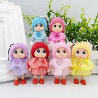 10/5/3/2/1PCS Cute Fashion Kids Plush Dolls Keychain Soft Stuffed Toys Keyring Mini Plush Animals Key Chain Baby Doll Toys Girls 1