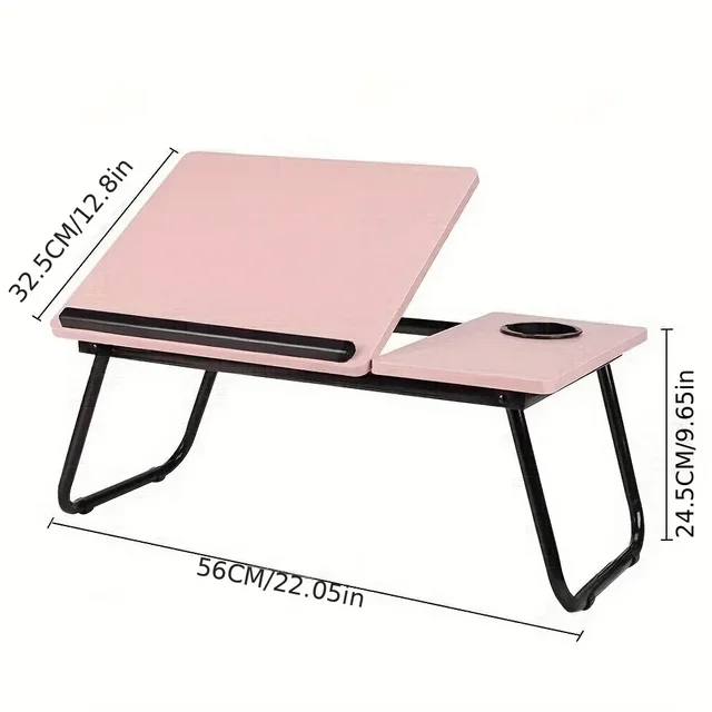 Computer Lazy Desk with Ergonomic Design, Integrated Foldable Table with Adjustable Height, Compact and Practical 3