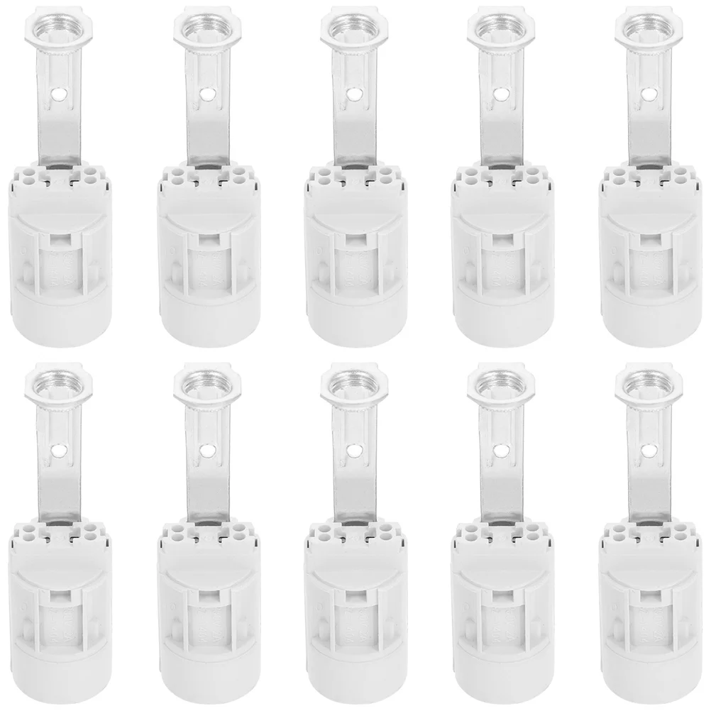 

10 Pcs Candles Hose Lamp Holder Wall Light Base E14 Screw Socket Thread Bulb White Chandelier Replacement Parts Threaded