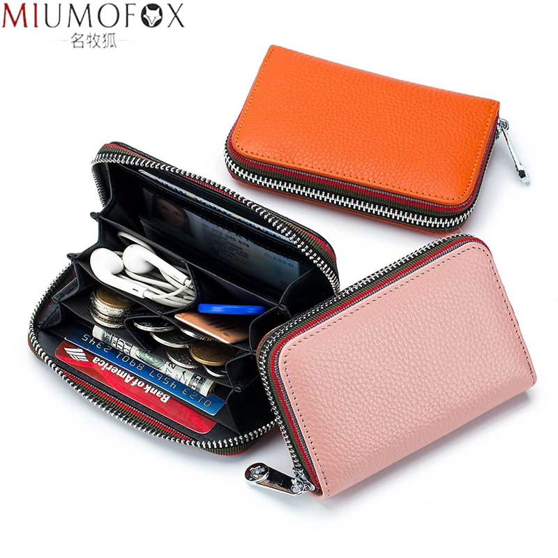 Wallet Colorful Dots Pattern Pink Blue Orange Coin Purse Pouches Leather Change Holder Card Clutch Handbag