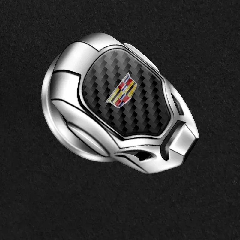 Cadillac startknop decoratie cover zwart zilver