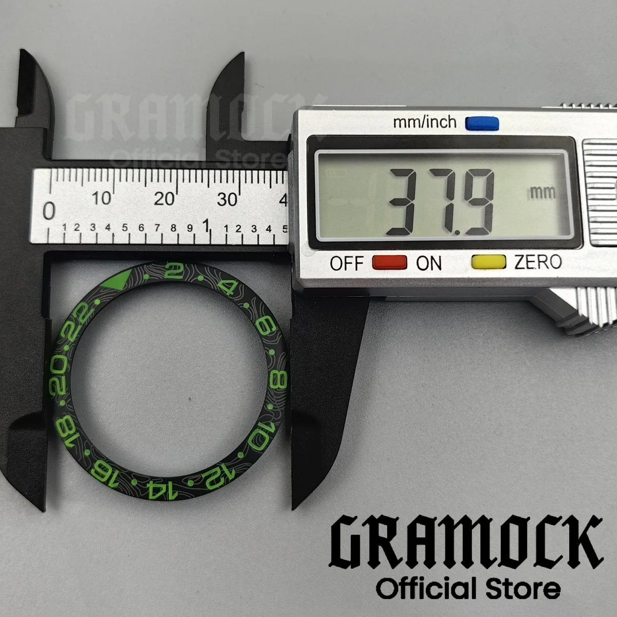 Carbon Fibre Tilted Ceramic Bezel with Blue Luminous Accents