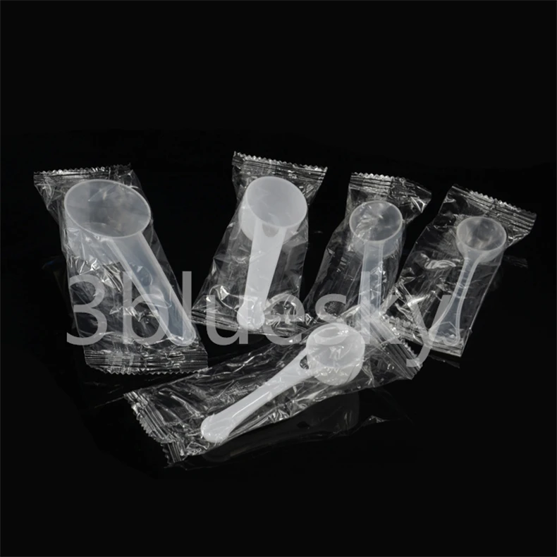 Description Picture 3 of item100pcs Disposable Plastic Measuring Spoons for Powder 1g 2g 2.5g 3g 4g 5g 6g 7.5g 10g 12g 15g 20g 25g 30g 35g  / 2ml-70ml