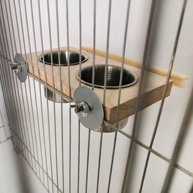 Bird Feeding Cage Food Water Bowl 5