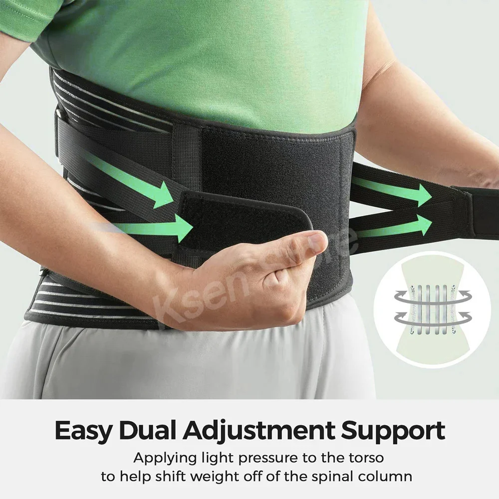 Lumbar Back Belt Waist Support Lumbar Pad Back Orthopedic Corset for Men Women Waist Protector Belt Waist Trainer Spine Support 3