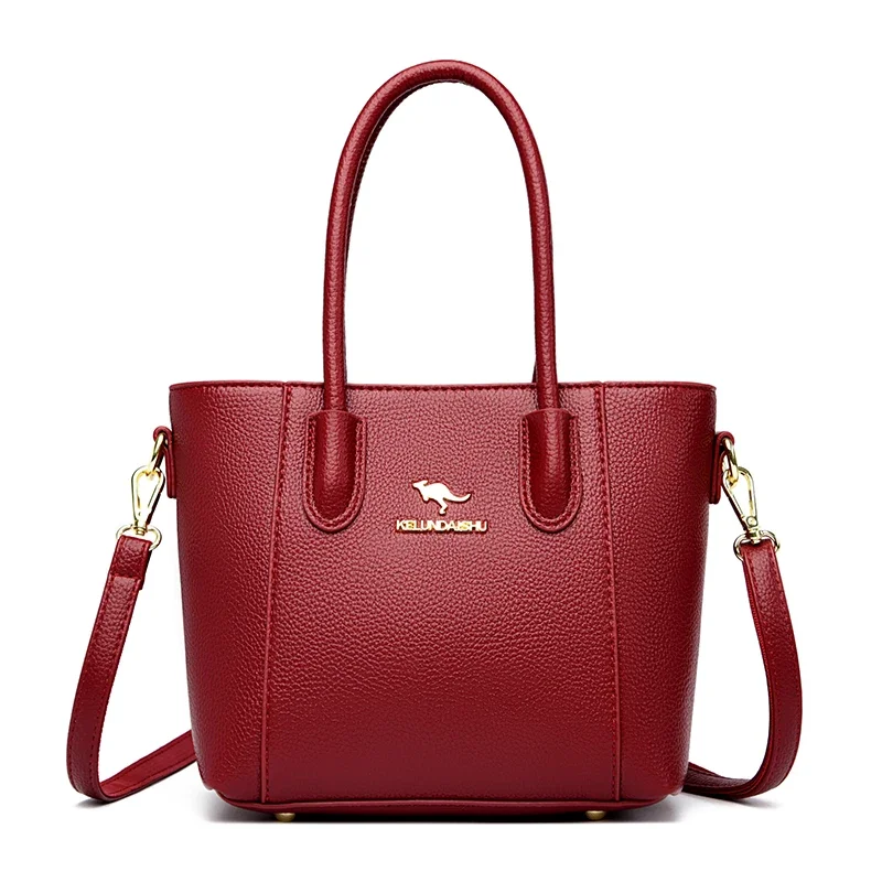 thumbnail image 1 of Bolso de mano de cuero de lujo para mujer, bolso cruzado de cuero sólido de diseñador para mujer, bolso de mano de moda para mujer, billetera para viajes diarios, 1 of 5