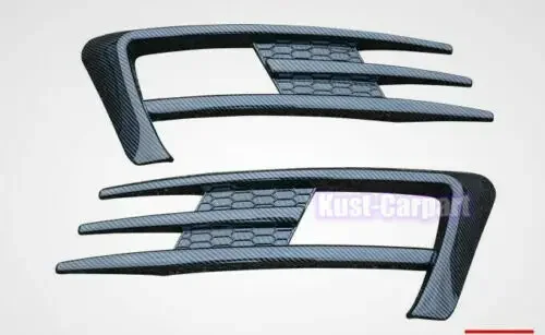 Carbon style Front fog lamp eyebrow frame trim 2pcs For VW Golf MK7 2015-
