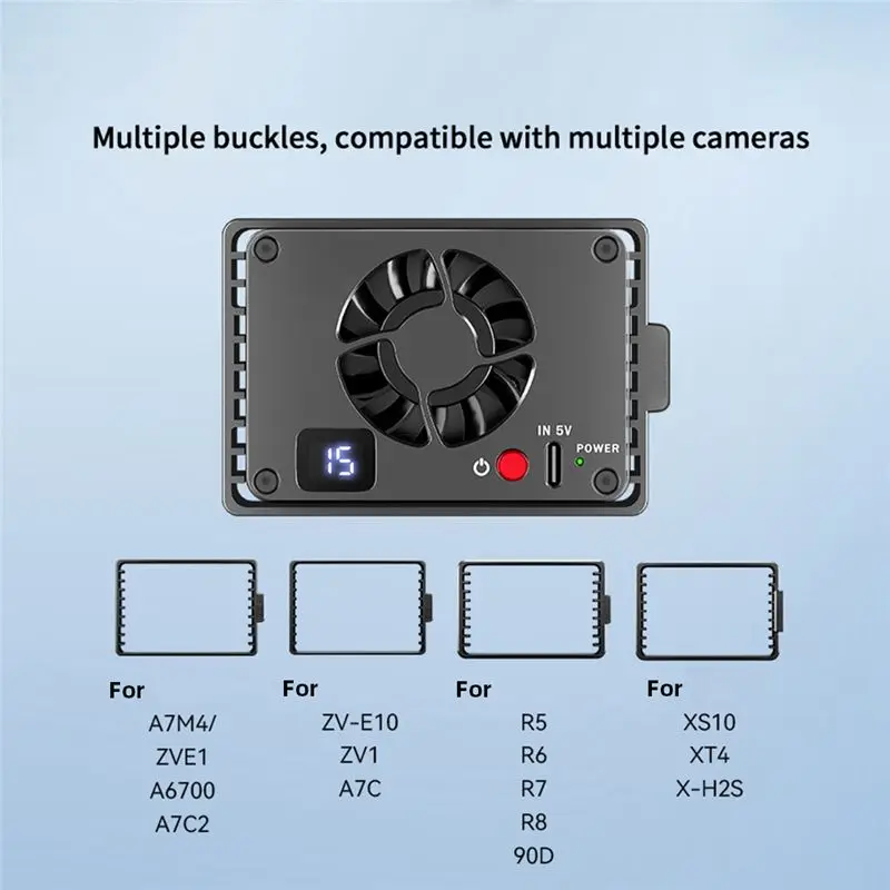 VO-카메라 냉각 시스템 캐논  후지필름 ZV-E10 A7M4 R5 R7 R6 XT4용 저소음 카메라 라디에이터 방열판