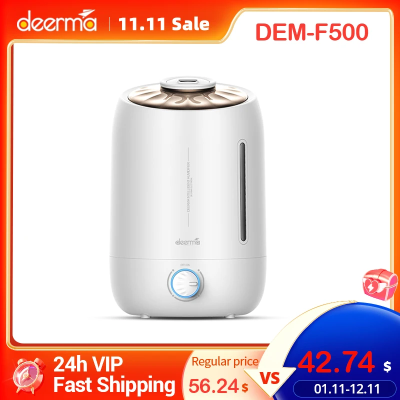 Deerma F500 Silent Air Humidifier 5l Ultrasonic Humidifiers Global Version Air Purifying For Air