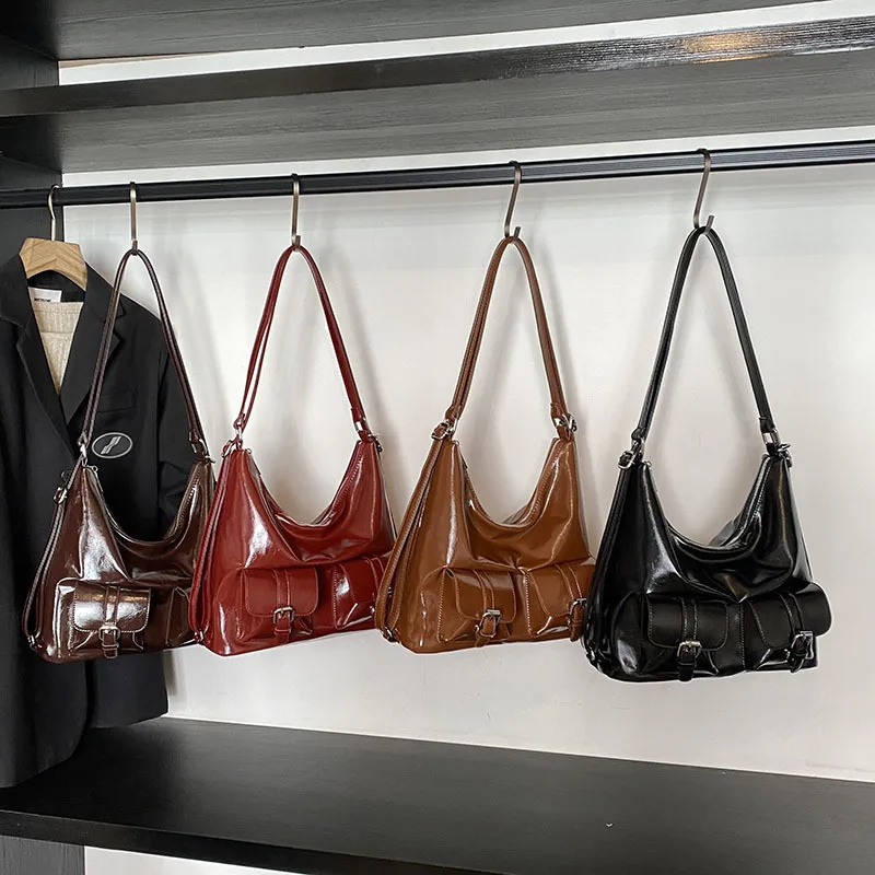 Euro-Chic Convertible Tote - Women's Vintage Messenger Bag with Spacious Compartments, Retro Backpack for Work Commute & Travel