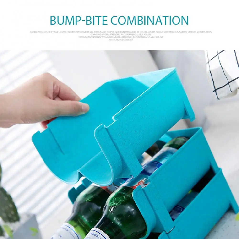 16*14cm Stackable Household Beverage Storage Rack Beer Can Drink Holder Organizer Shelf Inside Kitchen Supplies Refrigerator