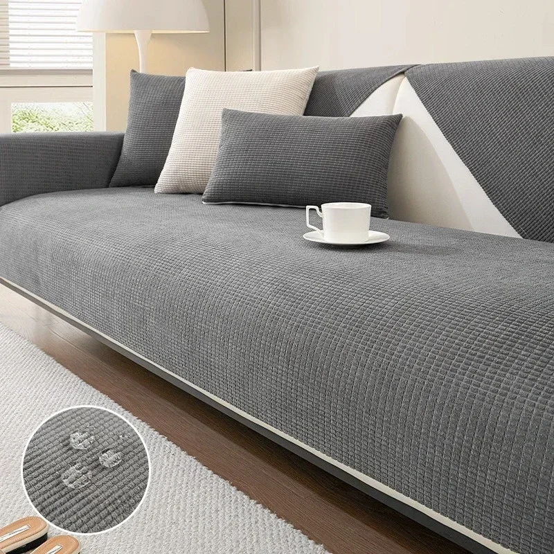 Sofa Cover Polar Fleece Anti-Slip Sofas Mat Couch Armrest Backrest Towel Furniture Protector For Living Room