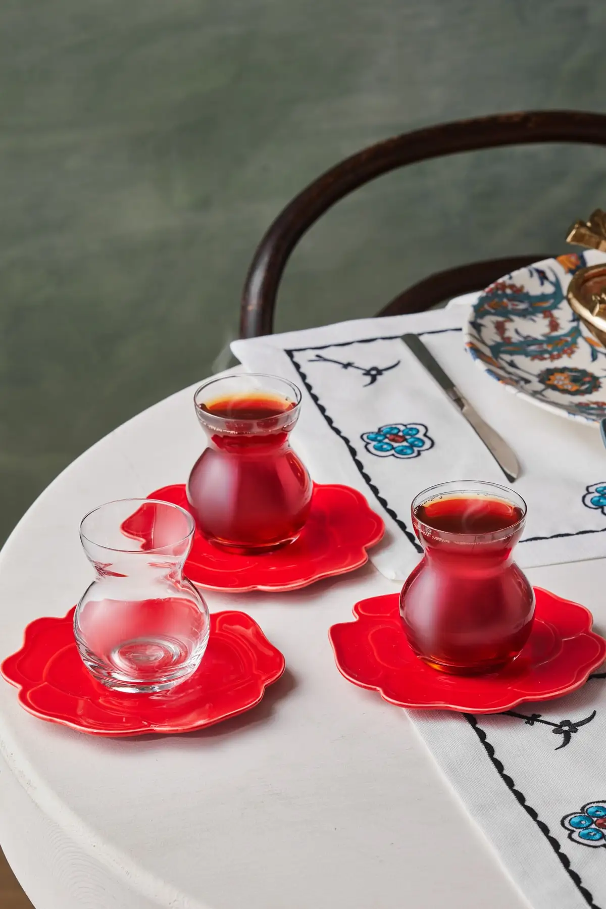 

Flower Glass Tea Set for 6 People 160 ml