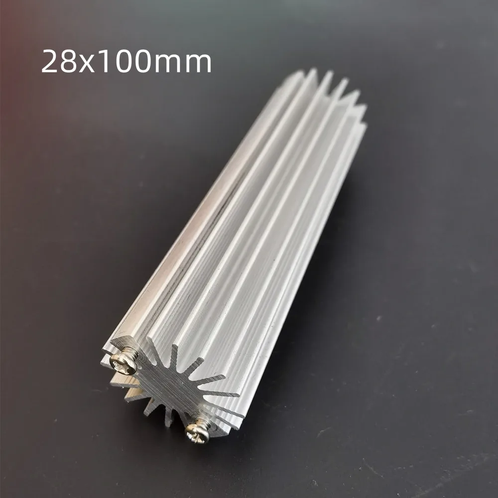 28mmx100mm Aluminium Heatsink Round for 1W 3W 5W High Power led For DIY