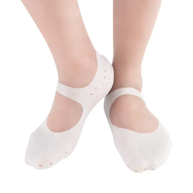 

1Pair Silicone Foot Chapped Care Tool Moisturizing Gel Heel Socks Cracked Skin Care Protector Pedicure Pain Relief