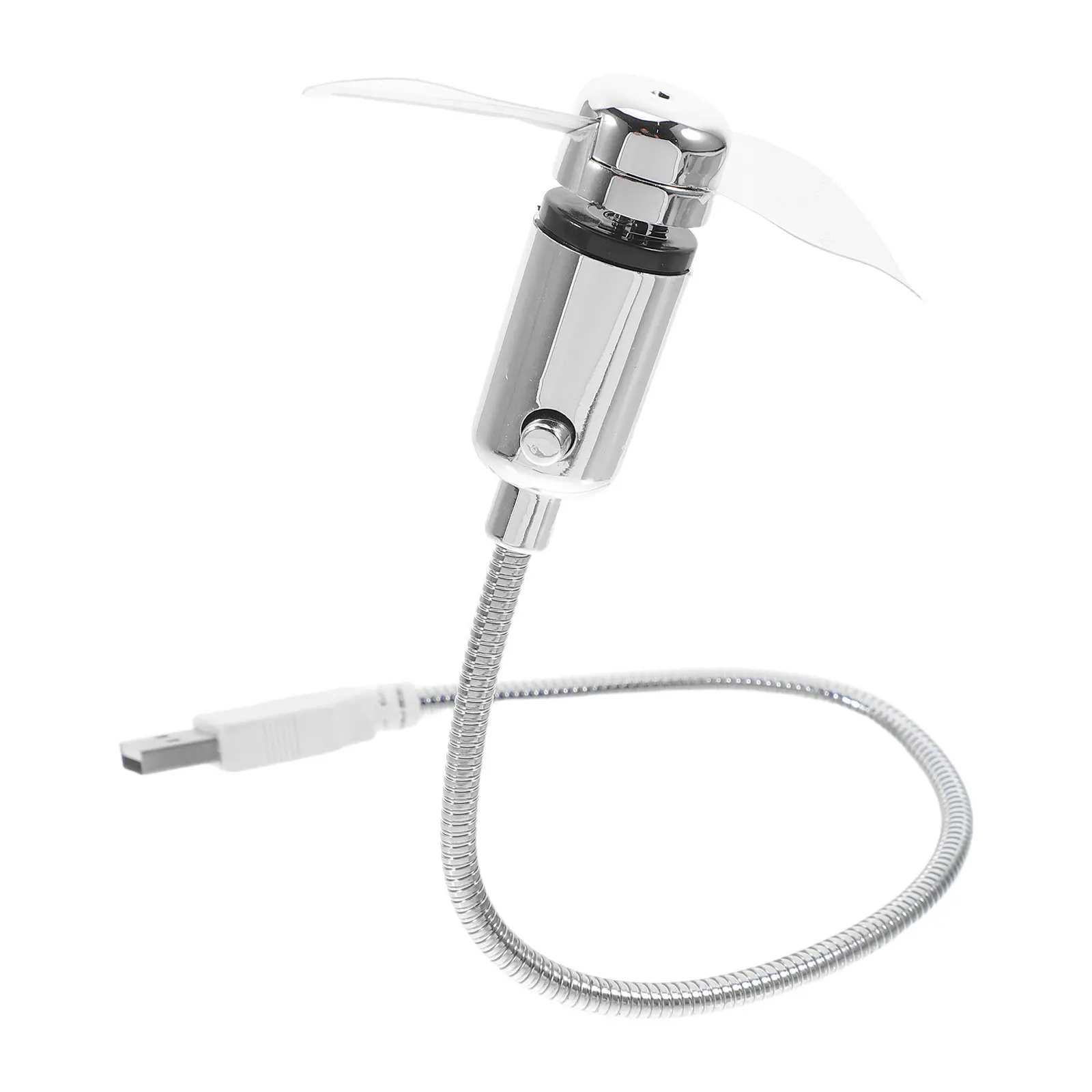 USB 전원 미니 선풍기 실버 41cm 64색 LED 원형 디스플레이 데스크탑 쿨링 기기 남성용 선물 미니 USB 선풍기 충전식