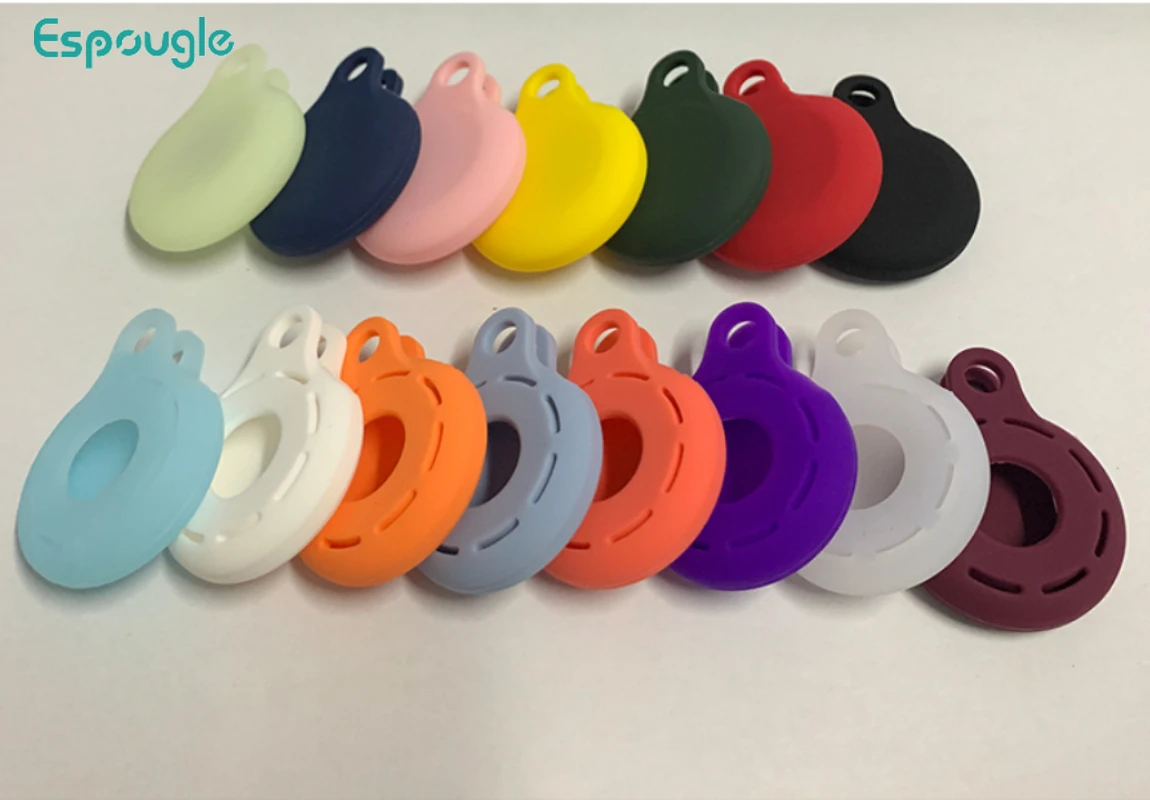 

300 шт., силиконовый защитный чехол для поиска ключей Airtag (трекер местоположения), защита от царапин и потери, защитный чехол с брелоком