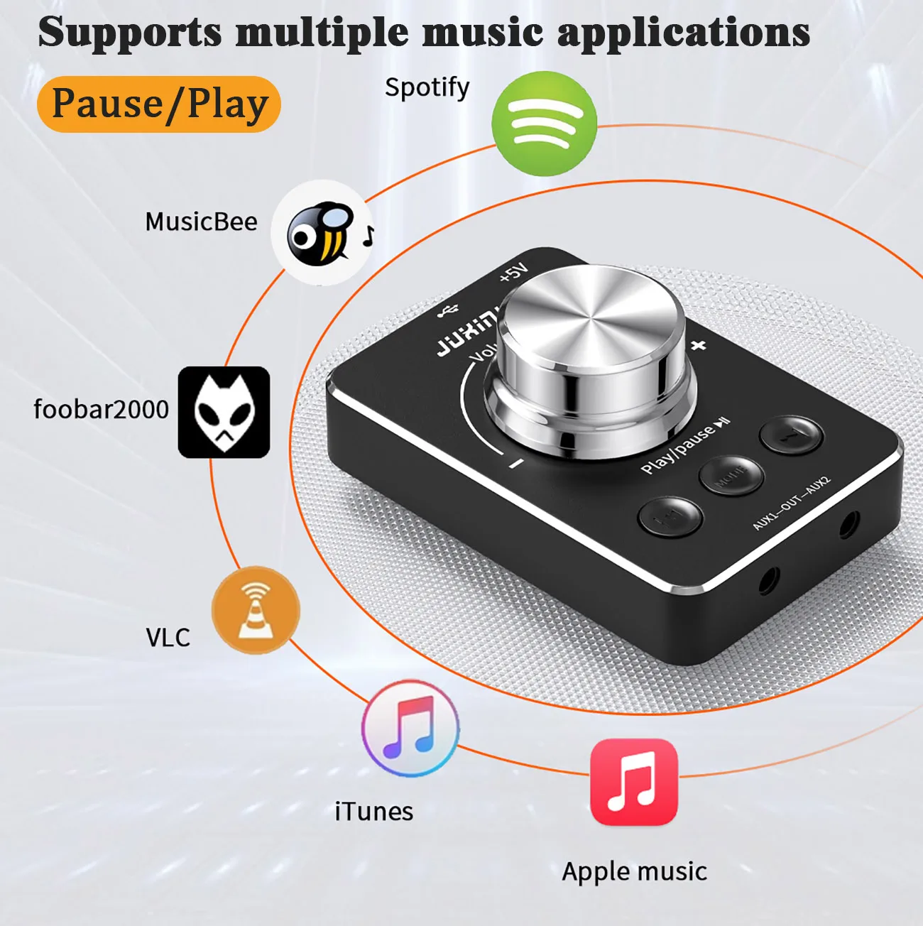 JUXINICE USB Volume Adjustment Knob with Rotate Volume