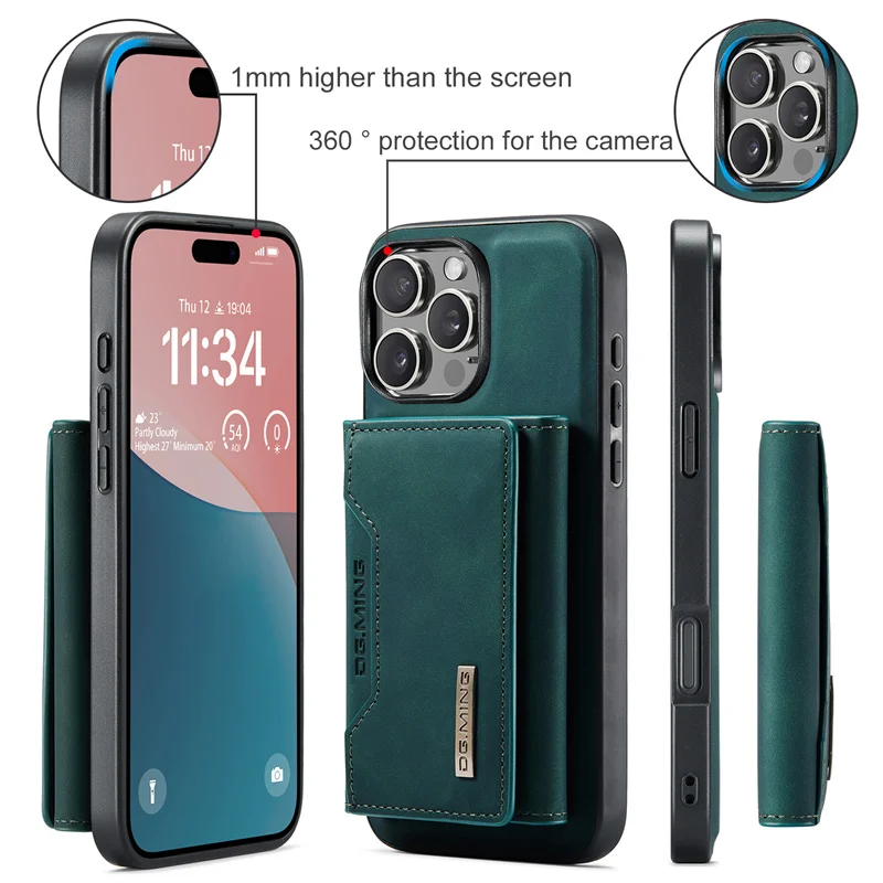 Luxuriöse Magnetische Leder-Brieftaschenhülle für iPhone 18 17 Pro Max 11 12 13 14 15 16 iPhone18 Magnet-Ständer Geld- und Kartenhalter Cover – Detail 20
