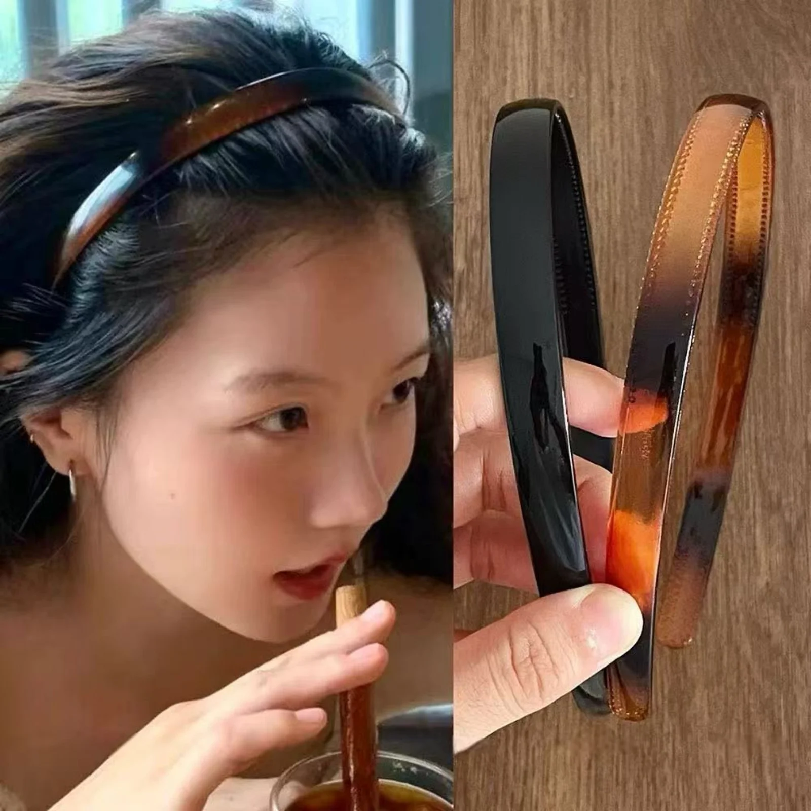 1 Stück Schildpatt-Stirnband – Retro, elegantes Haarschmuck für den täglichen Pendelverkehr zum Halten der Haare