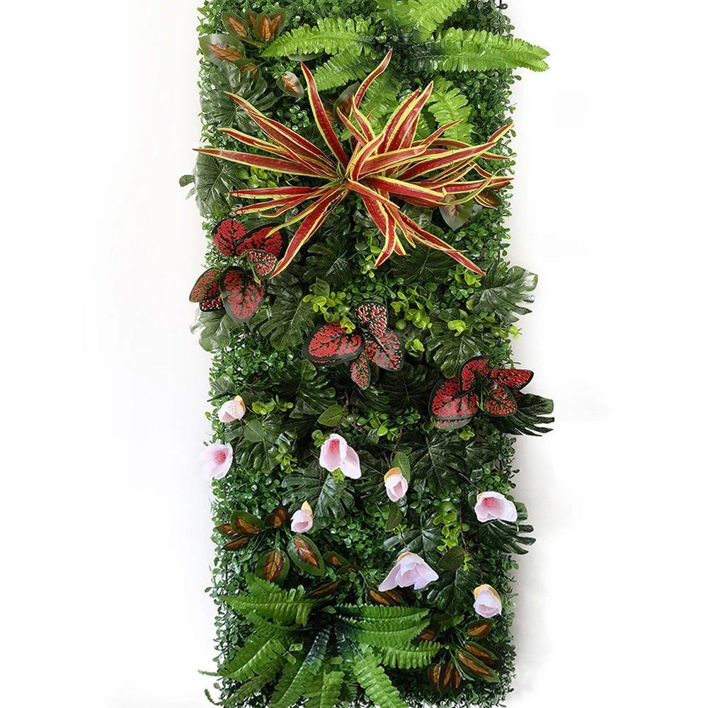 40*120cm künstliche Pflanze Gras Wand platte UV-beständige grüne Blatt Zaun Hinterhof Bildschirm Hochzeit und Weihnachts dekoration