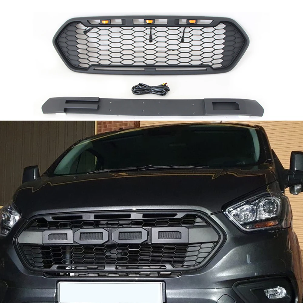Misura Modificata Per Ford Transit Custom (Versione Europea) 2014-2021 Griglie Da Corsa Anteriori In Abs Cover Paraurti Anteriore Griglie Di Copertura