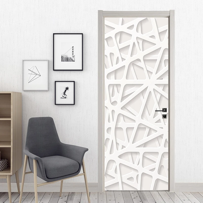 Door Wallpaper Stickers Customizable Door Stickers Removable Vinyl Star View Home Apartment Decoration Decorative Painting Mural Buddha Wallpaper