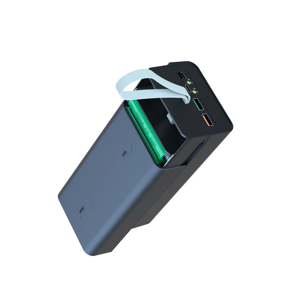 Portable 18650 Battery Storage Box with Quick Charger