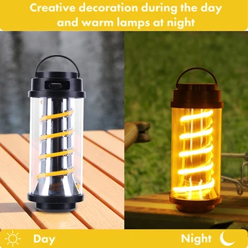 LED Camping Lantern Flashlight 3 Lighting Modes 160 Lumen 2000mAh Charging Telescopic Torch Tent Camp Lamp Powerful Flash light 3