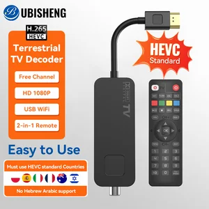 Decodificador Digital terrestre Full HD 1080P HEVC 265, sintonizador de TV  H.265, Receptor de televisión con Wifi - AliExpress