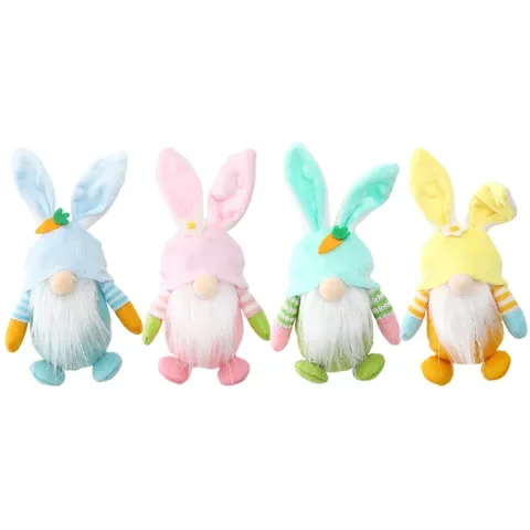 

Easter Bunny Gnome Decoration Faceless Plush Dwarf Rabbit Doll Ornament Easter Festival Party Home Tabletop Decor Kids Gift Toys