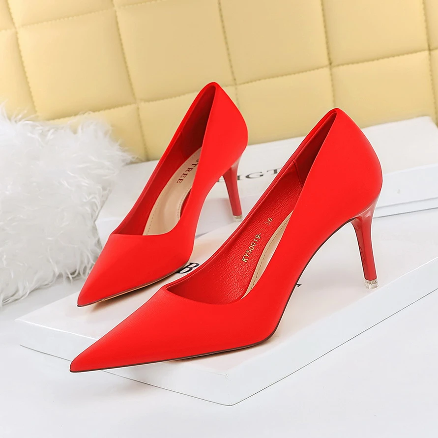 Bigtree 2022 Fall New Luxury Women Designer Red Low Heels Pumps Comfortable  Office Lady 5.5cm High Heels Female Dress Shoes - Pumps - AliExpress