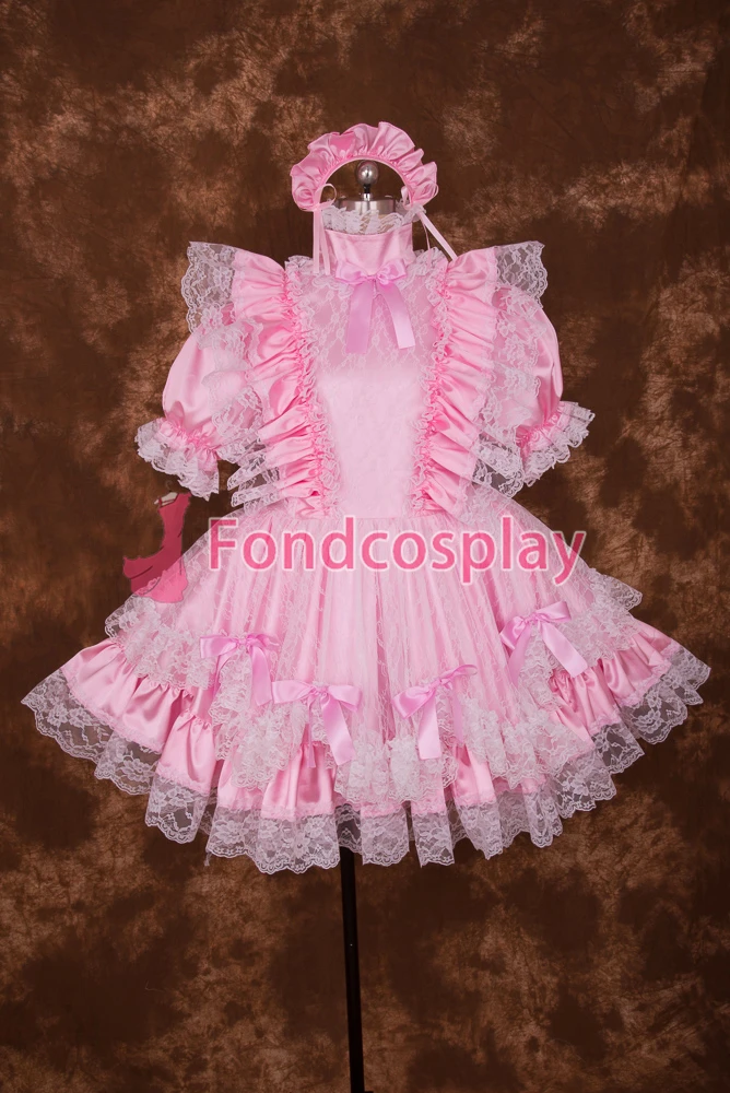 DILUEORJMFGK Latex Maid Kleid - Anpassbares Rollenspiel Kostüm Mit Schleife