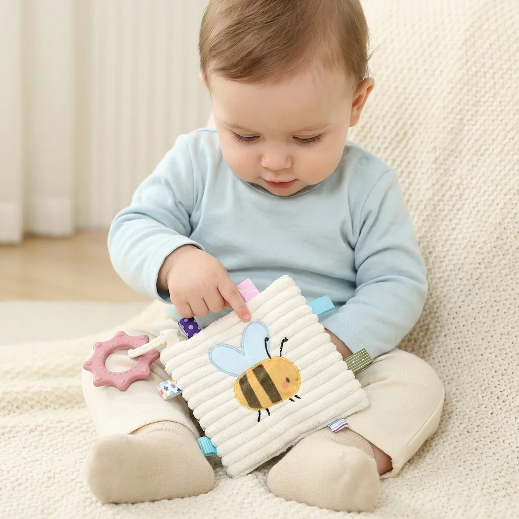 Weiche Babybücher 3D Touch & Feel Hochkontrast-Stoffbuch Sensorisches Frühlernspielzeug für Kinderwagen Geschenke für Säuglinge und Kleinkinder 0-12 Monate – Detail 25