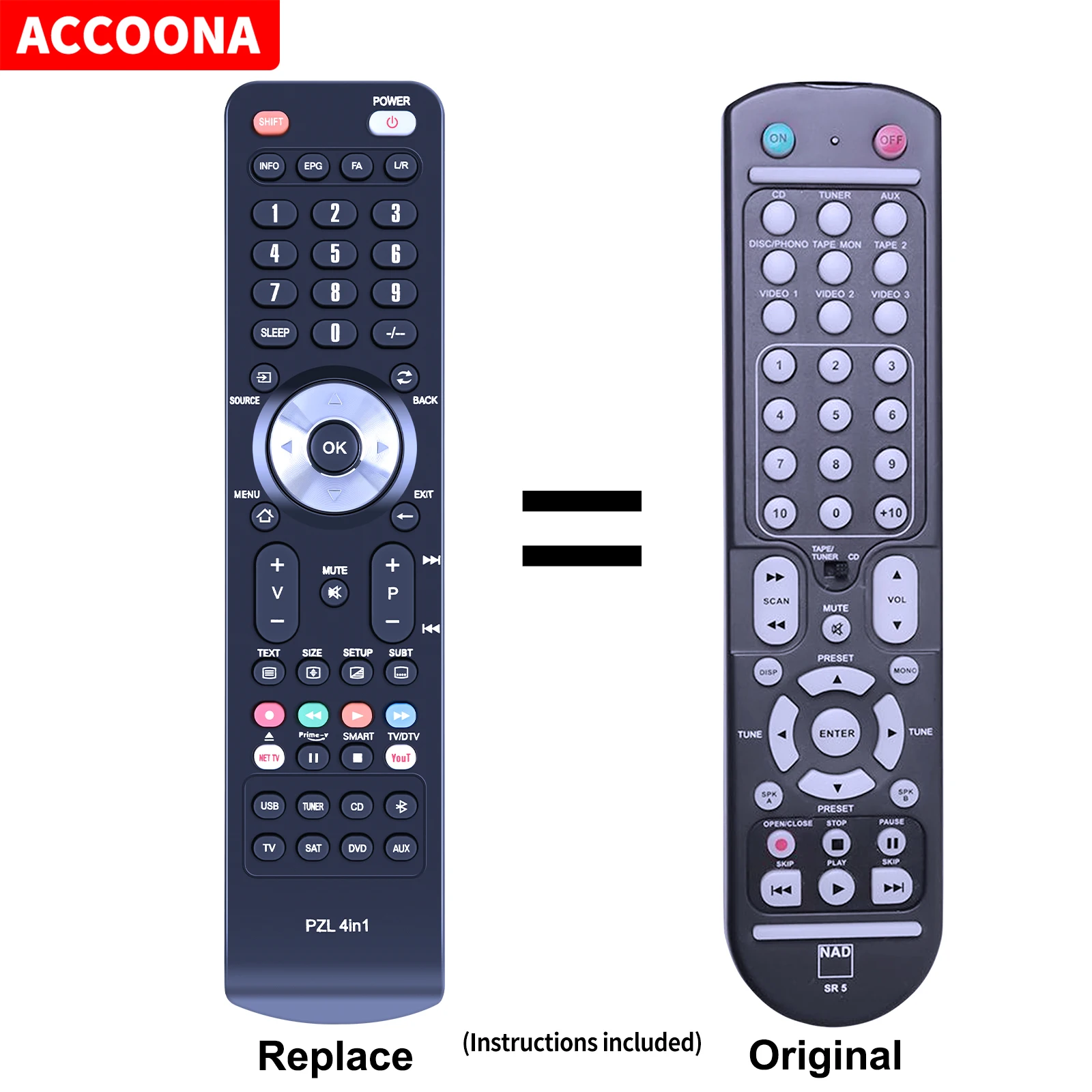 Telecomando Per Ricevitore/Amplificatore Audio / Video Nad Sr 5