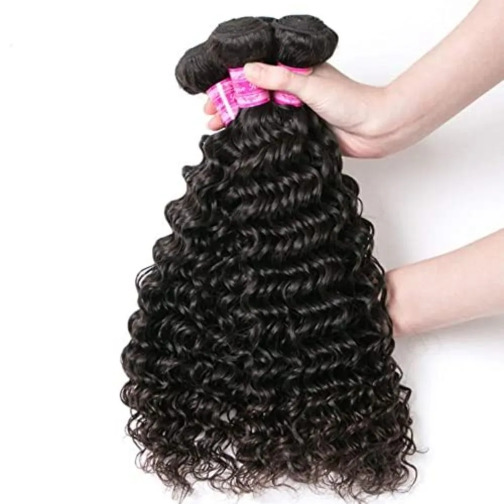 12A Bundle/1pc Water Wave Human Hair 8-30 Inch Weaving Natural ColorBrazilian Virgin Remy High Quality 180% Density 3