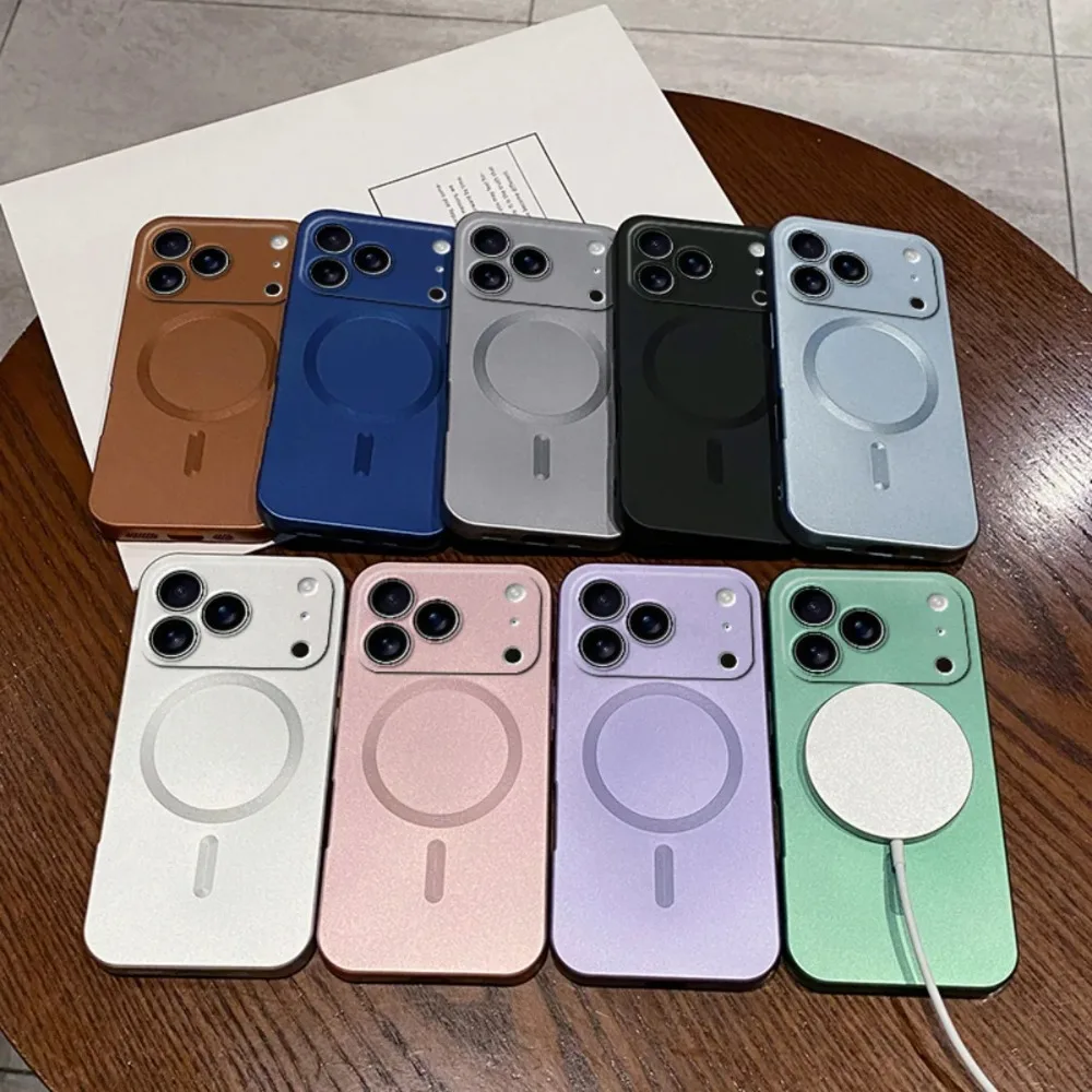 Metallic Magnetic Soft Phone Case For Iphone With Lens Protection_voghion.com