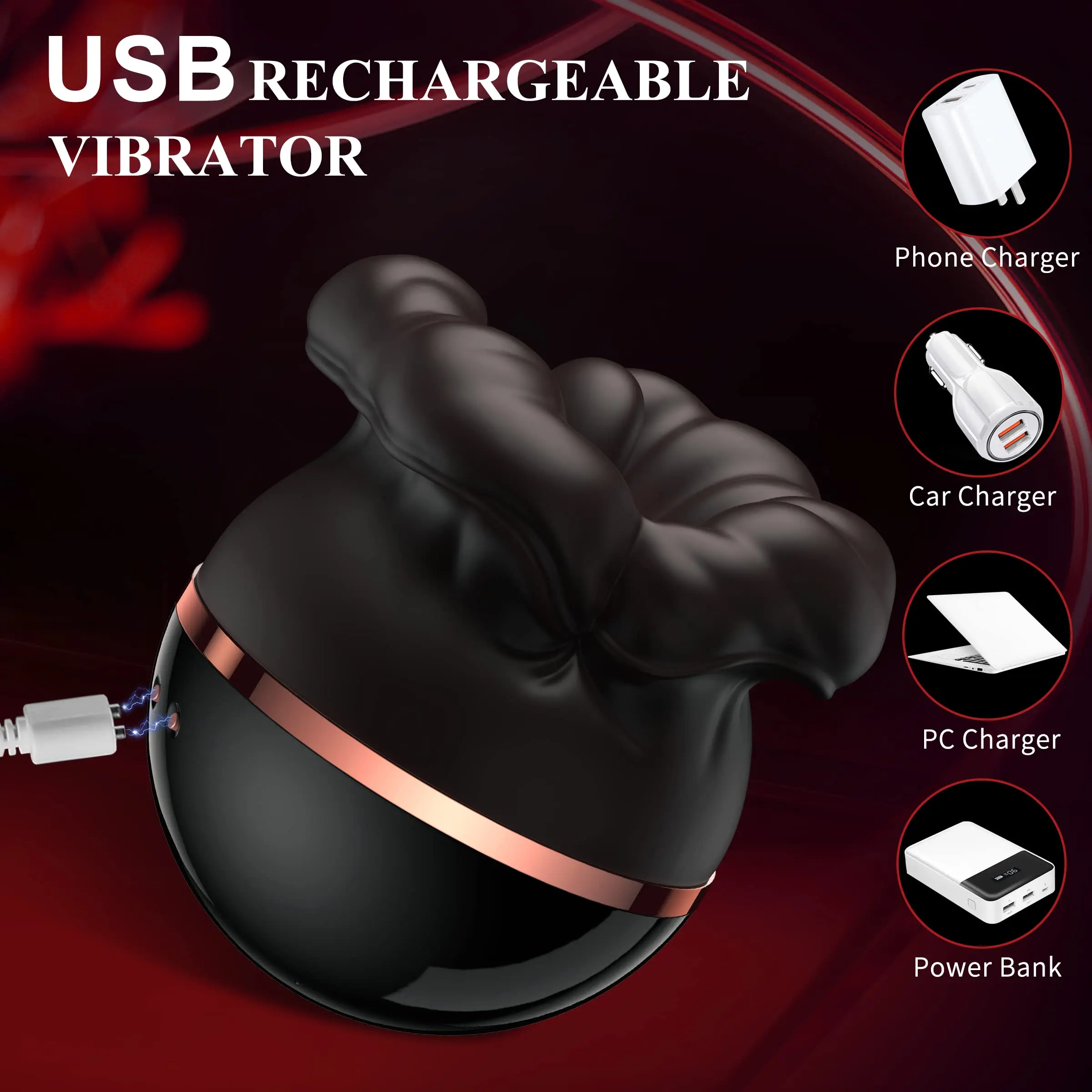 AL19 stroking Rose Sex For Woman, 2 In 1 Suction Licking Vibrator, Stimulator Tongue Toy With 8 Modes, Female Nipple Clitor