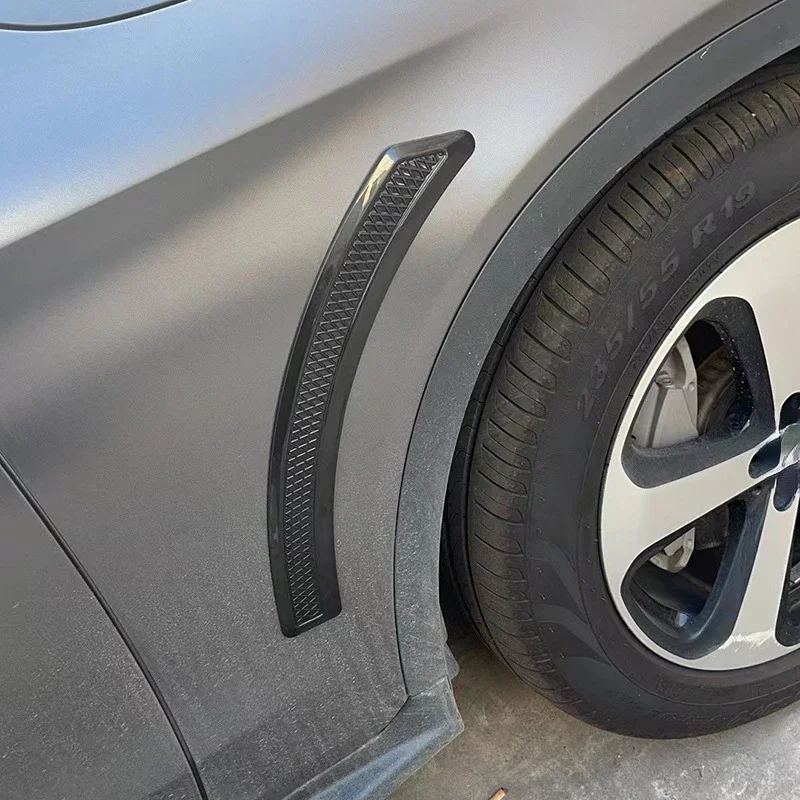 Mitsubishi Lancer 2008-2015 용 2Pcs 자동차 앞 펜더 사이드 벤트 스티커 커버 EVO 스타일