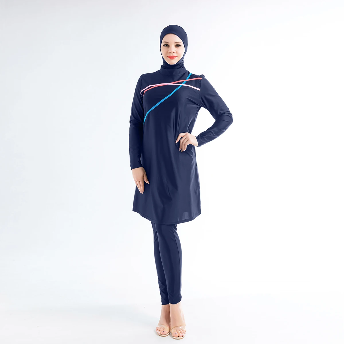 3 pièces Burkini Femmes maillot de bain modeste Hijab Maillot de bain Femme maillot de bain Hijabs pour Femme