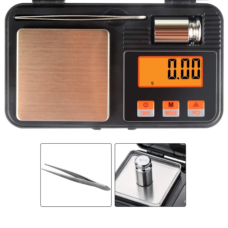 전자 디지털 스케일 200g 0.01g / 50g 0.001g 미니 스케일 정밀 전문 포켓 스케일 밀리그램 교정 무게