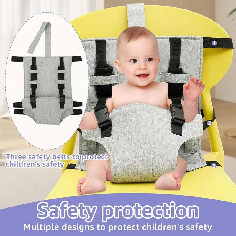 High Chair Safety Harness Seat Safety Harness Strap For High Chair Portable Must-Have Travel Items For Eating Out Travel