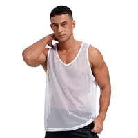 Mens Hollow Out Mesh Training Vest Team Sportswear Round Neck Sleeveless Tank Top for Basketball Gym Fitness Running Vests 2
