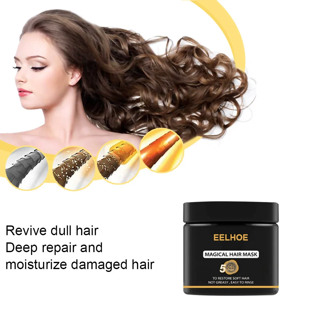 Maska za lase Keratin Magical Soft Hair Treatment Hair Health Beauty Care for Repair Drythness and Smoothing Frizz 50 ml za ženske in moške_voghion.com