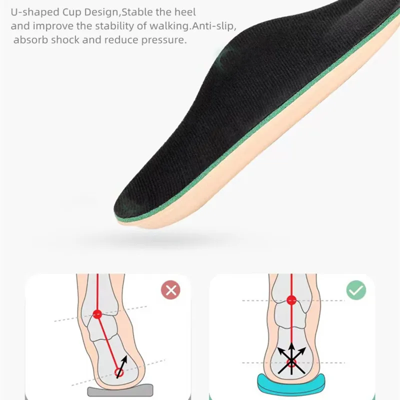 Arch support Orthopedic High Arch Support Insoles For Feet Ease Pressure Of Air Movement Damping Cushion Padding Insoles